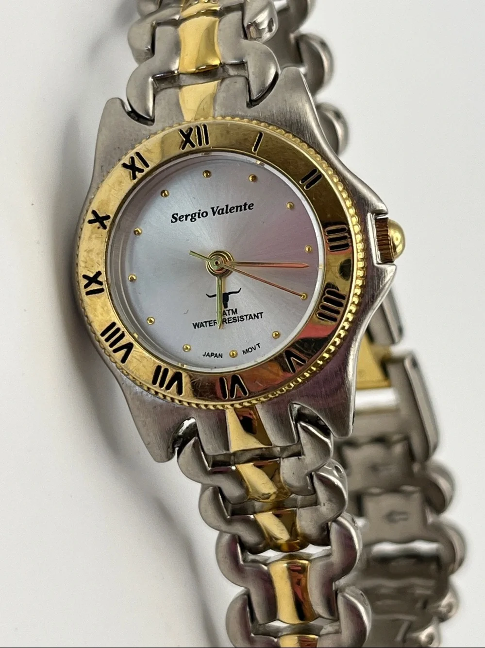 Sergio Valente Two-Tone Gold and Silver Ladies Watch